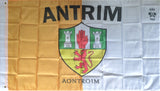 Antrim 5 x 3ft Dual Coloured Flag with Crest English & Irish
