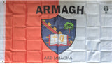 Armagh 5 x 3ft Dual Coloured Flag with Crest English & Irish
