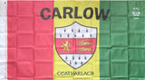 Carlow 5 x 3ft Dual Coloured Flag with Crest English & Irish