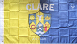 Clare 5 x 3ft Dual Coloured Flag with Crest English & Irish