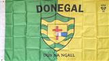 Donegal 5 x 3ft Dual Coloured Flag with Crest English & Irish