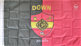 Down 5 x 3ft Dual Coloured Flag with Crest English & Irish