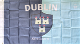 Dublin 5 x 3ft Dual Coloured Flag with Crest English & Irish