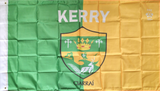 Kerry 5 x 3ft Dual Coloured Flag with Crest English & Irish