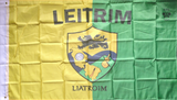 Leitrim 5 x 3ft Dual Coloured Flag with Crest English & Irish