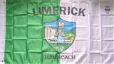 Limerick 5 x 3ft Dual Coloured Flag with Crest English & Irish