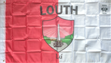 Louth 5 x 3ft Dual Coloured Flag with Crest English & Irish