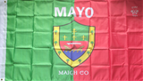 Mayo 5 x 3ft Dual Coloured Flag with Crest English & Irish