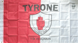 Tyrone 5 x 3ft Dual Coloured Flag with Crest English & Irish