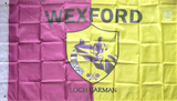 Wexford 5 x 3ft Dual Coloured Flag with Crest English & Irish