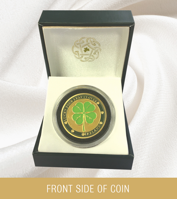 Lucky Four Leaf Clover Collectors Coin – Platinum Music Online Shop